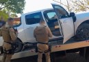 Policiais Militares de Barracão e Dionísio Cerqueira interceptam caminhonete carregada com produtos descaminhados