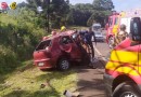 Duas pessoas morrem em violenta colisão entre veículos na BR-280, entre Barracão e Flor da Serra do Sul