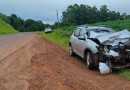 Colisão frontal na PR-493 deixa três pessoas feridas