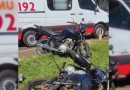 Duas pessoas ficam feridas em acidente com motocicletas