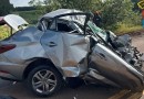 Motorista morre após batida frontal entre carro e caminhão na PR-090, em Alvorada do Sul