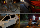 Ciclista fica ferido após colisão com dois veículos no bairro São Miguel