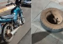Pneu se solta de caminhão e atinge motociclista no Oeste