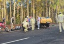 Colisão entre três veículos deixa idoso gravemente ferido na PR-180, em Rio Tuna