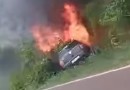 Veículo é destruído por Incêndio na PR-473 em Cruzeiro do Iguaçu