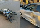 Colisão entre moto e carro deixa motociclista em estado grave