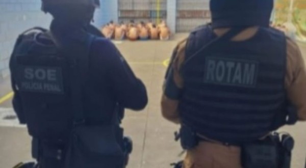 Policiais Penais e ROTAM realizam operação de bate-grade na Penitenciária Estadual de Francisco Beltrão