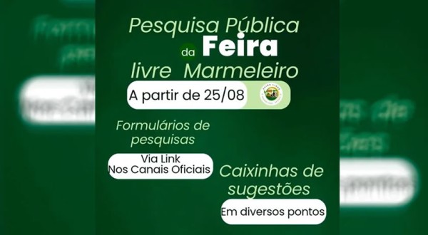 Prefeitura promove pesquisa para feira livre