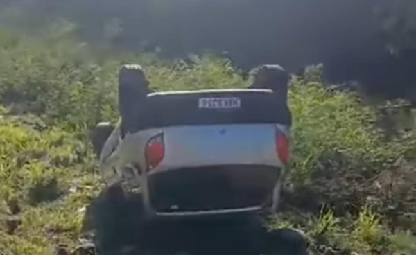 Capotamento é registrado na BR-163