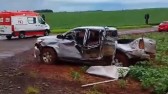 Colisão entre caminhonete e caminhão deixa uma vítima grave em acidente entre Realeza e Santa Izabel do Oeste