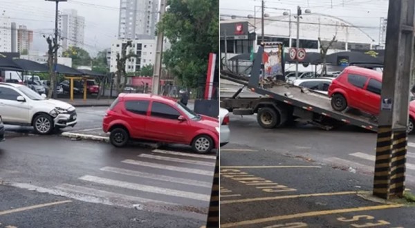 Colisão entre dois veículos é registrada no bairro Industrial