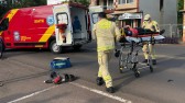 Motociclista fica ferido em colisão entre carro e moto no Bairro Cango