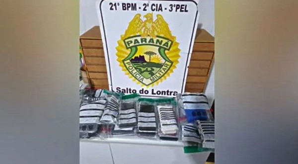 PM apreende 356g de maconha e prende dois homens por tráfico em Salto do Lontra