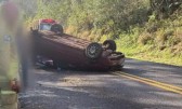 Motorista fica ferido após capotamento na PR-562