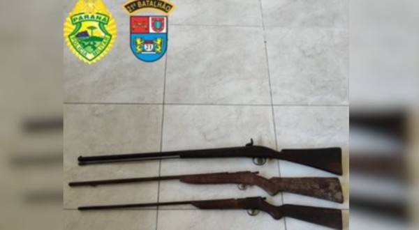 Homem é preso na zona rural de Francisco Beltrão por posse ilegal de armas de fogo