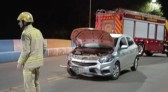 Carro colide contra ponte após falha mecânica no bairro Cristo Rei