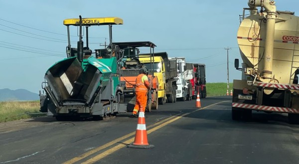 Trecho entre Realeza e Renascença tem cinco pontos de interdição nesta segunda