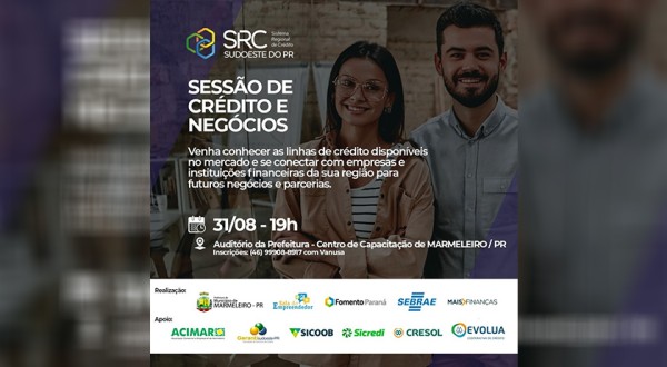 Empreendedores terão Sessão de Créditos e Negócios