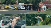 Caminhão tomba na PR-182 e carga de carne é saqueada antes da chegada da polícia em Realeza