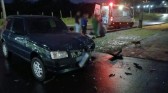 Motociclista fica ferido em colisão com carro