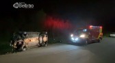 Capotamento deixa casal ferido em Marmeleiro