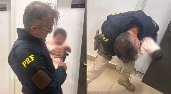 Policial salva recém-nascido engasgado após família percorrer 10 km no Paraná