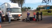 Acidente na PR-280 em Marmeleiro deixa motociclista ferido