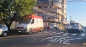 Motociclista tem ferimentos em acidente com carro no Centro