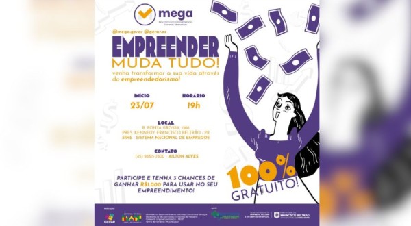 Evento em Beltrão vai fomentar o empreendedorismo