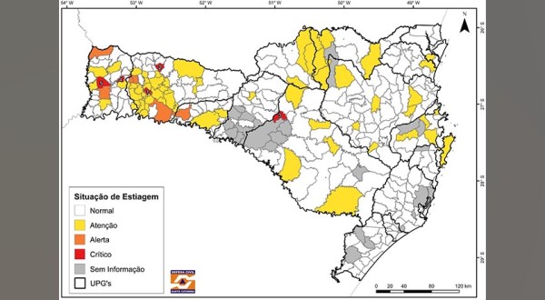 Chuvas amenizam abastecimento de água, mas estiagem permanece; Algumas cidades do Extremo Oeste estão em alerta
