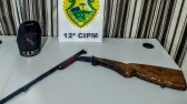 Polícia apreende espingarda e prende suspeito em Mangueirinha