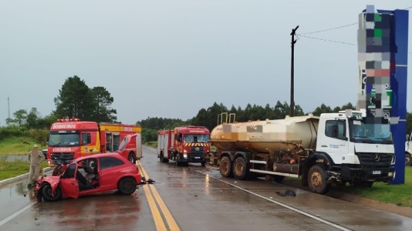 Dois feridos em acidente no Rincão Torcido