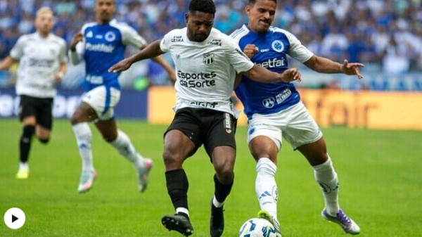 Ceará vence de virada, cala o Mineirão e derruba o Cruzeiro para segundo