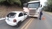 Colisão frontal é registrada na BR-163, serra do BNH