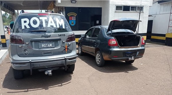Homem é preso e veículo pronto para transporte de contrabando é apreendido, no posto da PRE