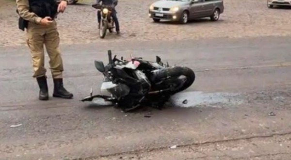 Motociclista fica gravemente ferido em acidente na BR-158