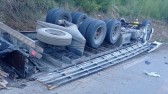 Motorista morre em acidente de caminhão na PR-449, entre Palmas e Mangueirinha