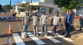 Sinalização horizontal está sendo refeita nas ruas Londrina e Maringá