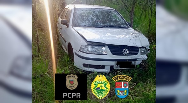 Carro furtado é recuperado após ação conjunta das policias Militar e Civil