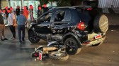 Acidente entre carro e moto em Coronel Vivida