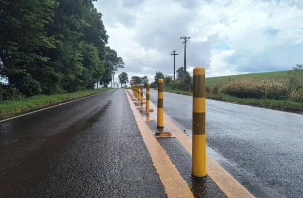 DER reforça sinalização da PR-281 entre São João e São Jorge do Oeste