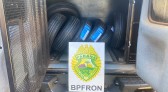 BPFRON apreende pneus em Capitão Leônidas Marques