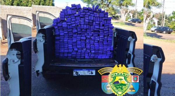 Após tentativa de fuga, veículo é apreendido e motorista é preso transportando 186 Kg de maconha