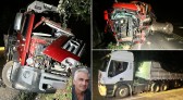 Acidente envolvendo três caminhões deixa uma pessoa morta na PR 182