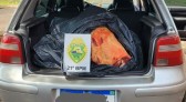 Policiais apreendem automóvel carregado com carne descaminhada da Argentina
