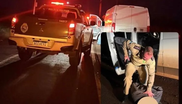 Motorista é preso por dirigir van embriagado na PR 473