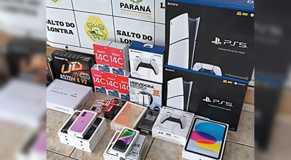 Veículo carregado com produtos contrabandeados é apreendido