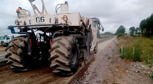 Obras da restauração em concreto avançam na PRC-280, principal corredor do Sudoeste