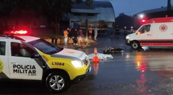 Motociclista de 47 anos morre ao atingir caminhão em Chopinzinho