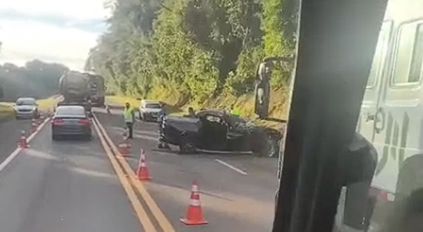 Acidente na BR-277 em Cantagalo deixa dois feridos e envolve dois veículos em sequência